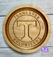 Tennessee Circle Solid Wood Valet Catch-All Tray (Inset T)